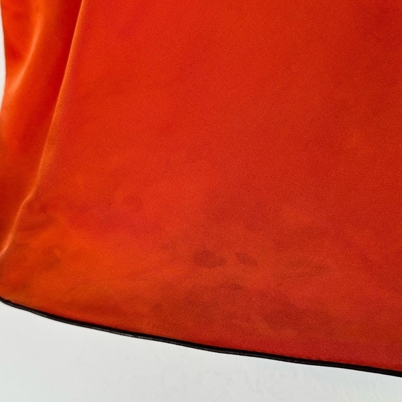 Michael Kors Autumn Orange Nylon Tote with Brown Leather Trim & Gold Hardware - Picture 7 of 15